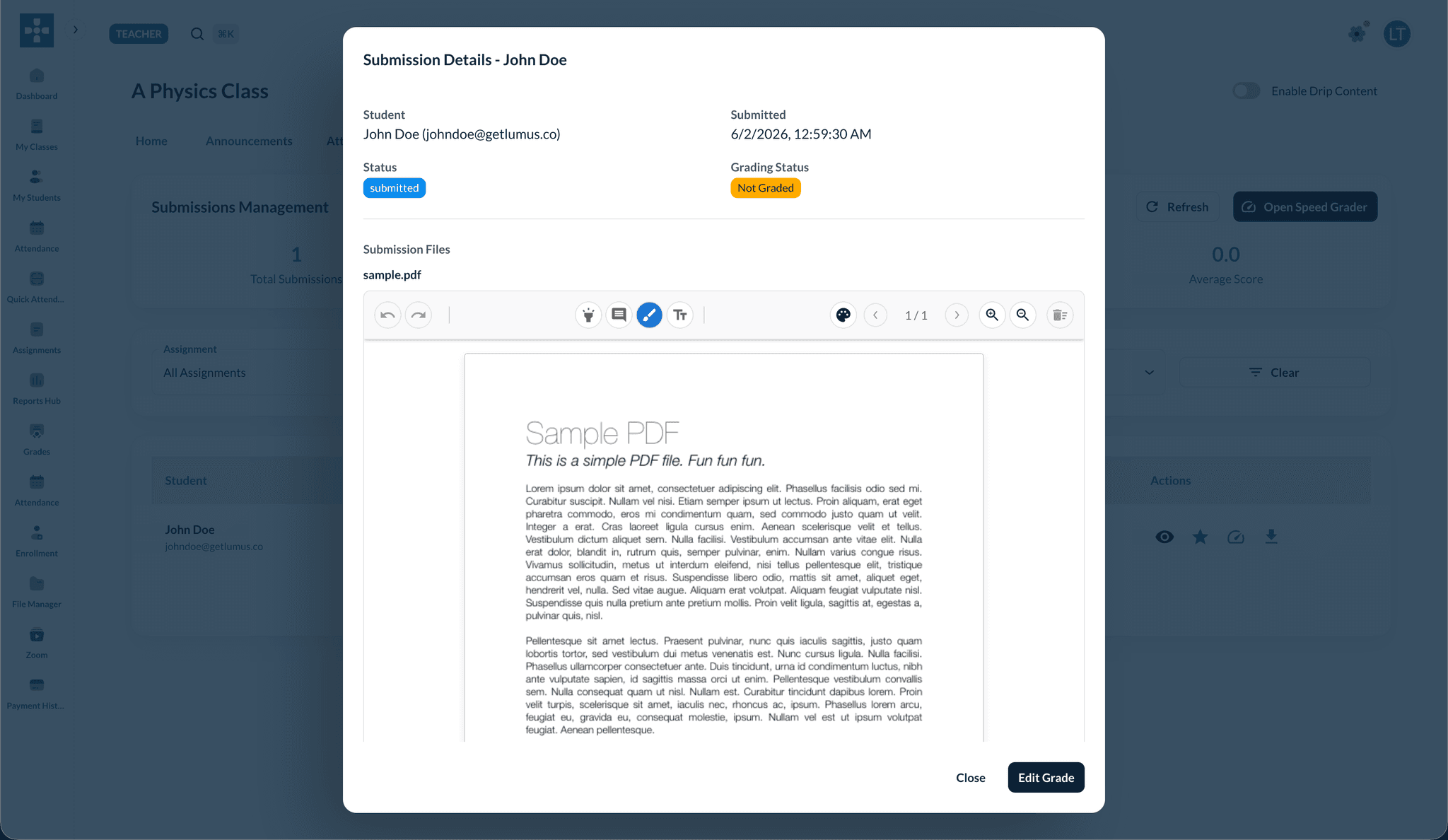 Submission details