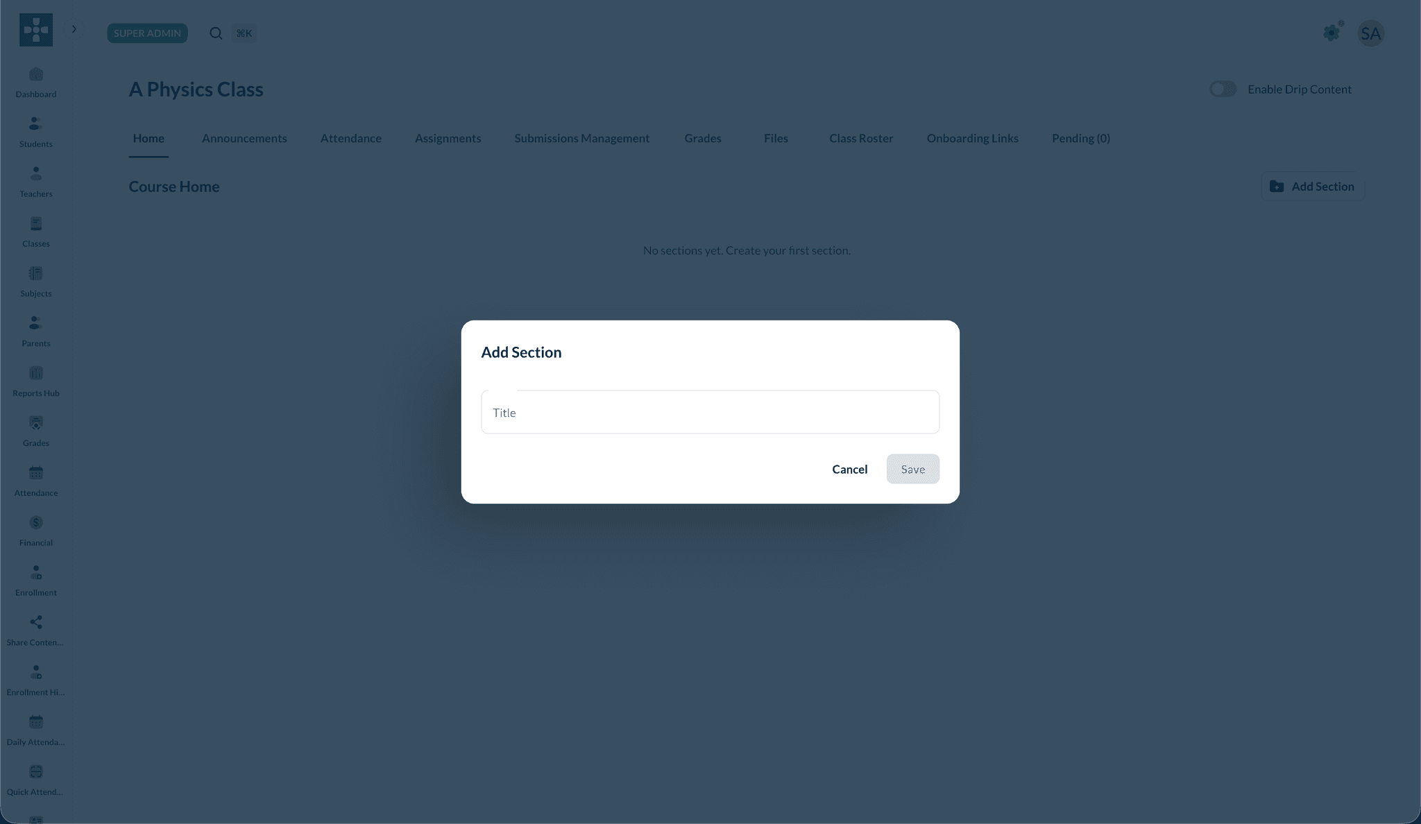 Add Section